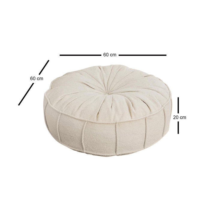 Atelier Del Sofa Cojín Vintage Teddy Blanco 60x20x60 cm